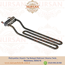 Öztiryakiler Giyotin Tip Bulaşık Makinesi Yıkama Tankı Resiztansı, 2000 W (RİCA)