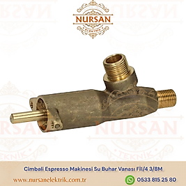 Cimbali Espresso Makinesi Su Buhar Vanası Fİ1/4 3/8M