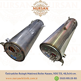 Öztiryakiler Bulaşık Makinesi Boiler Kazanı, 500 T/S, 46,5x14 cm