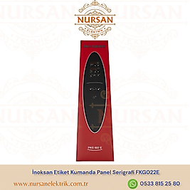 İnoksan Etiket Kumanda Panel Serigrafi FKG022E