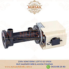 230V 50HZ 100W  LOTTO 02 5762X BUZ MAKİNESİ SİRKÜLASYON POMPASI