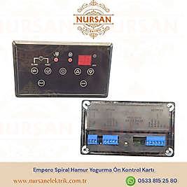 Empero Spiral Hamur Yoğurma Makinesi Ön Panel Karti
