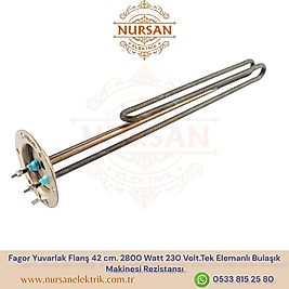 Fagor Yuvarlak Flanş 42 cm. 2800 Watt 230 Volt.Tek Elemanlı Bulaşık Makinesi Rezistansı
