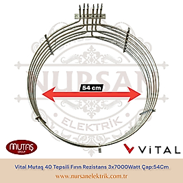 Vital & Mutaş Konveksiyonel Fırın Rezistans 40 Tepsili 21Kw