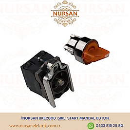 İNOKSAN BKE2000 IŞIKLI START MANDAL BUTON