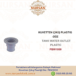 Portabianco&Velargastro Bulaşık Makinesi  Küvetten Çıkış Plastiği Düz  PBW1000