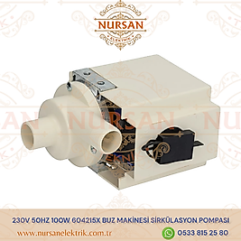 230V 50HZ 100W 604215X BUZ MAKİNESİ SİRKÜLASYON POMPASI