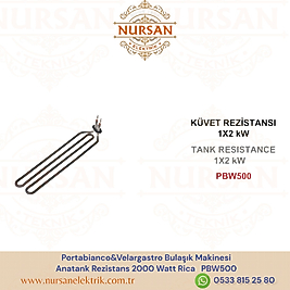 Portabianco&Velargastro Bulaşık Makinesi  Anatank Rezistans 2000 Watt Rica   PBW500