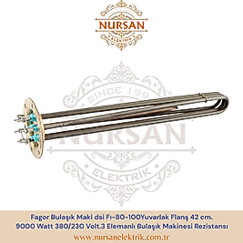 Fagor Bulaşık Maki dsi Fı-80-100Yuvarlak Flanş 42 cm.  9000 Watt 380/230 Volt.3 Elemanlı Bulaşık Makinesi