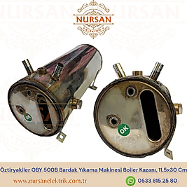 Öztiryakiler OBY 500B Bardak Yıkama Makinesi Boiler Kazanı, 11.5x30 Cm