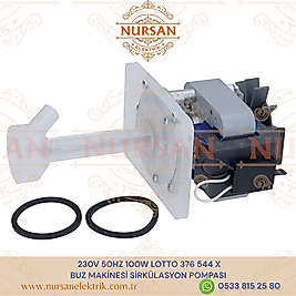 230V 50HZ 100W LOTTO 376 544 X  BUZ MAKİNESİ SİRKÜLASYON POMPASI