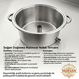 Soğan Doğrama Makinesi Tencere 26-27 Cm