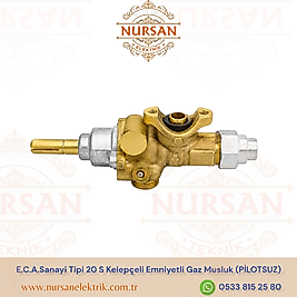 E.C.A.Sanayi Tipi 20 S Kelepçeli Emniyetli Gaz Musluk (PİLOTSUZ)