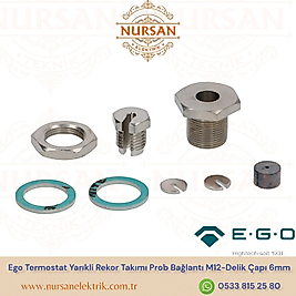 Ego Termostat Yarıkli Rekor Takımı Prob Bağlantı M12-Delik Çapı 6mm