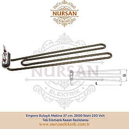 Bulaşık Makine 37 cm. 2800 Watt 230 Volt Tek Elemanlı Kazan Rezistansı