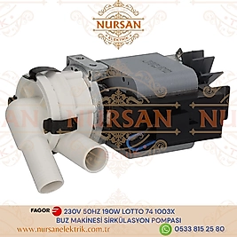 230V 50HZ 190W LOTTO 74 1003X  BUZ MAKİNESİ SİRKÜLASYON POMPASI