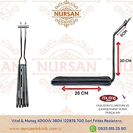 Vital & Mutaş Fritöz 4000W 380V 122978 700 Seri Fritöz Rezistans