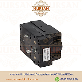 İcematic Buz Makinesi Damper Motoru 0.72 Rpm 11 Watt