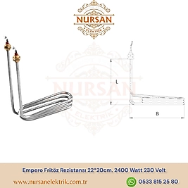 Empero Fritöz Rezistansı 22*20cm. 2400 Watt 230 Volt