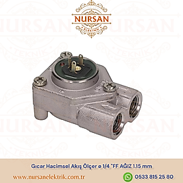 Gıcar Hacimsel Akış Ölçer ø 1/4 "FF AĞIZ 1.15 mm