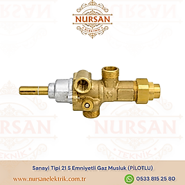 Sanayi Tipi 21 S Emniyetli Gaz Musluk (PİLOTLU)