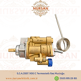 E.C.A.25ST 300 C Termostatlı Gaz Musluğu