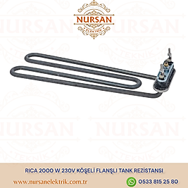 RICA 2000 W 230V KÖŞELİ FLANŞLI TANK REZİSTANSI