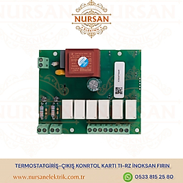 TERMOSTAT GİRİŞ-ÇIKIŞ KONRTOL KARTI TI-RZ İNOKSAN FIRIN