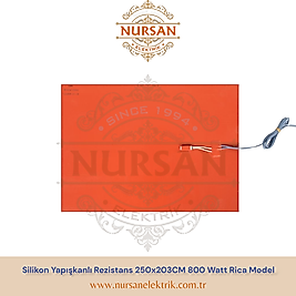 Silikon Yapışkanli Benmari Rezistans 250X203CM 800 Watt Rica Model