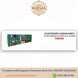 Portabianco&Velargastro Elektronik Ekran Kartı PBW400-500-1000 WHELK003