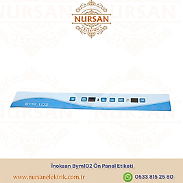İnoksan Bym102 Ön Panel Etiketi
