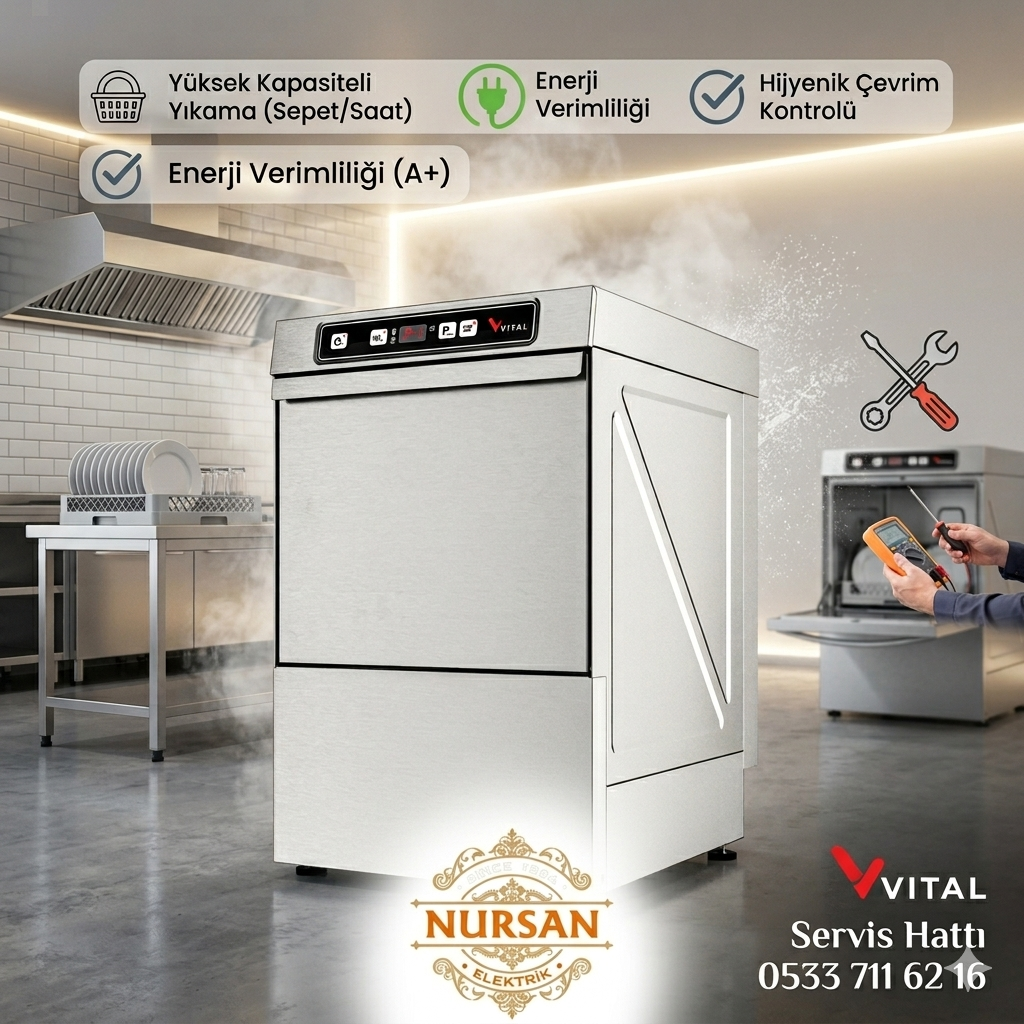 Vital 500 Tabak/Saat Bulaşık Makinesi Yetkili Servis 0533 711 62 16