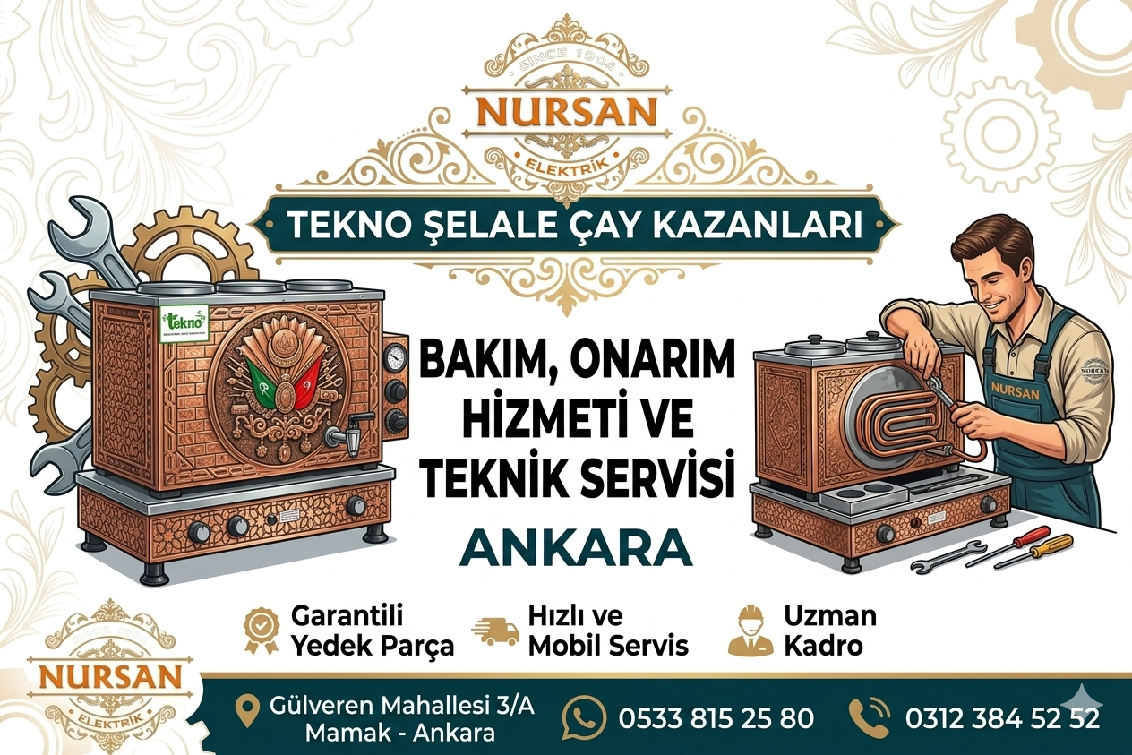 Tekno Şelaledem Çay Kazanları Teknik Servis Ankara