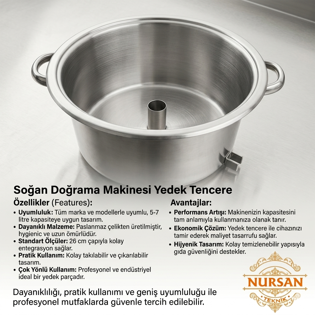 Soğan Doğrama Makinesi Tencere 26-27 Cm