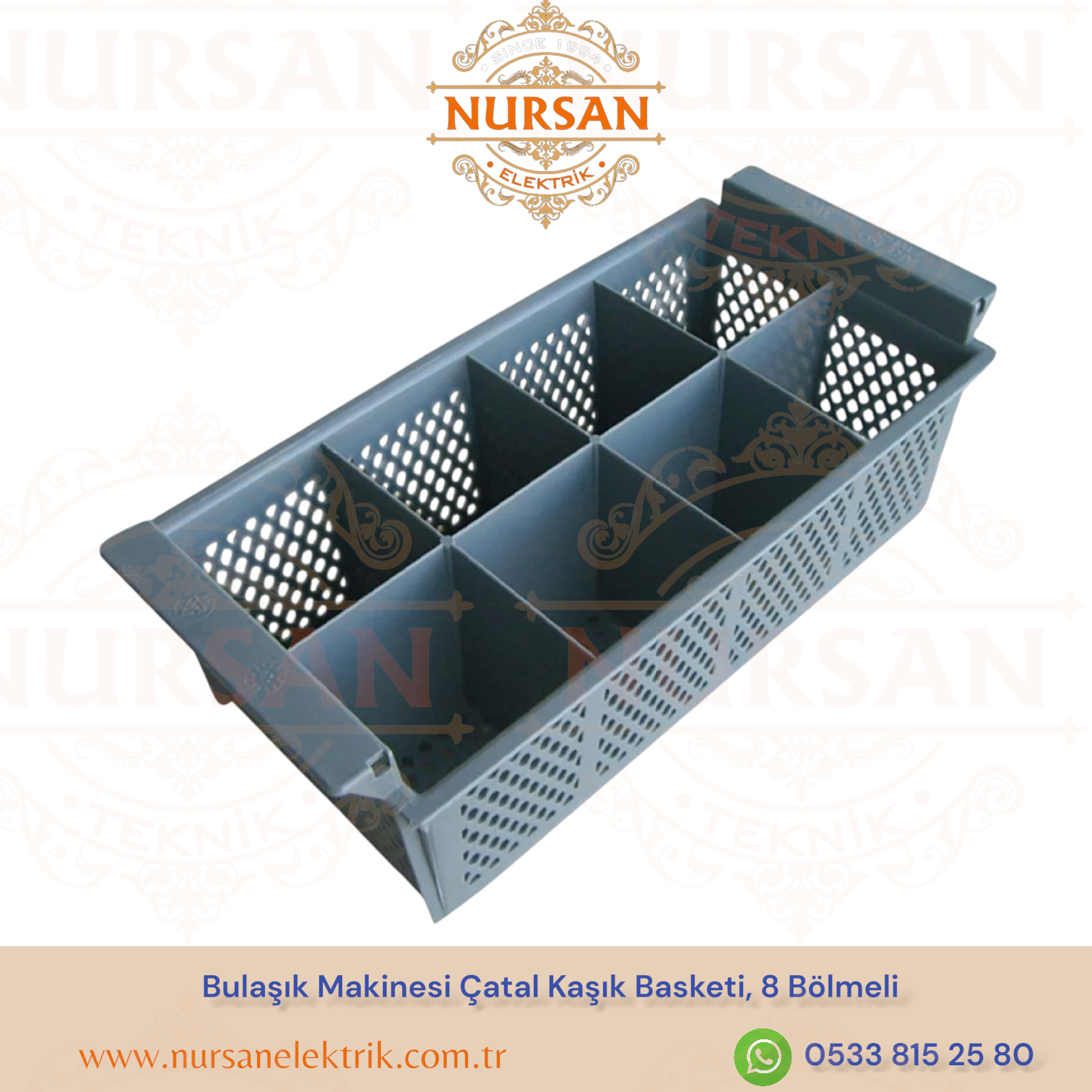 Bulaşık Makinesi Çatal Kaşık Bölmesi 8 Bölmeli