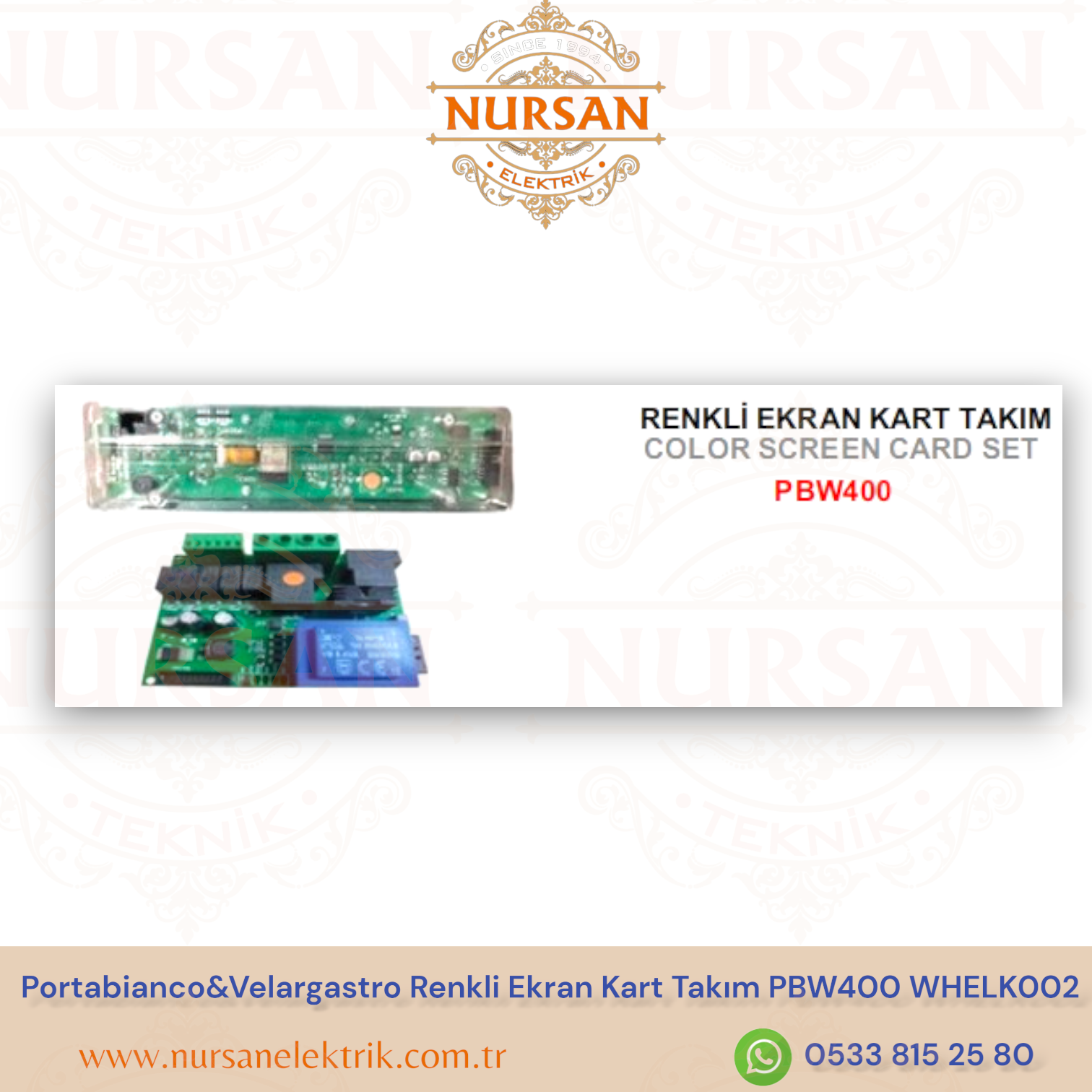 Portabianco&Velargastro Renkli Ekran Kart Takım PBW400 WHELK002