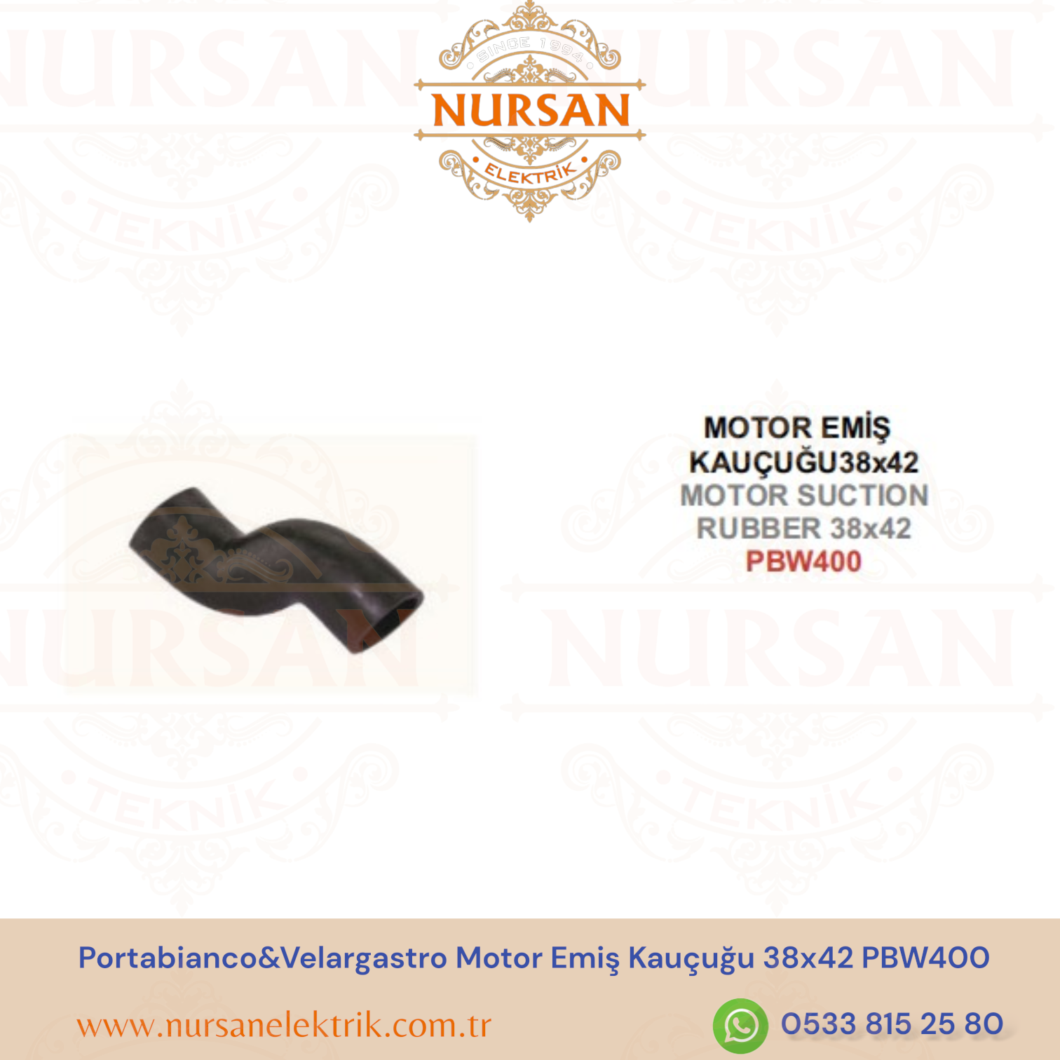 Portabianco&Velargastro Motor Emiş Kauçuğu 38x42 PBW400